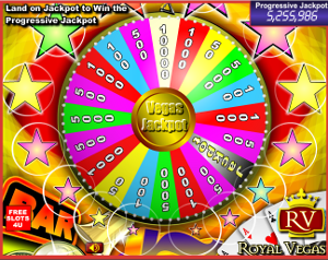 Royal Vegas Slot Spin The Wheel Bonus Game Screenshot